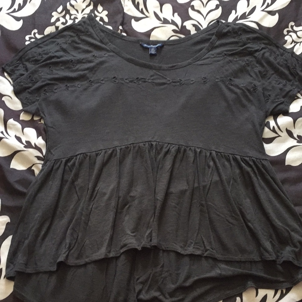 American eagle oversized peplum top